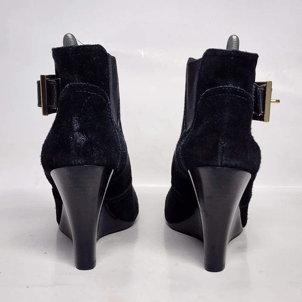 COPY - Tory Burch black suede ankle boots booties size 9.5 - Picture 3 of 10